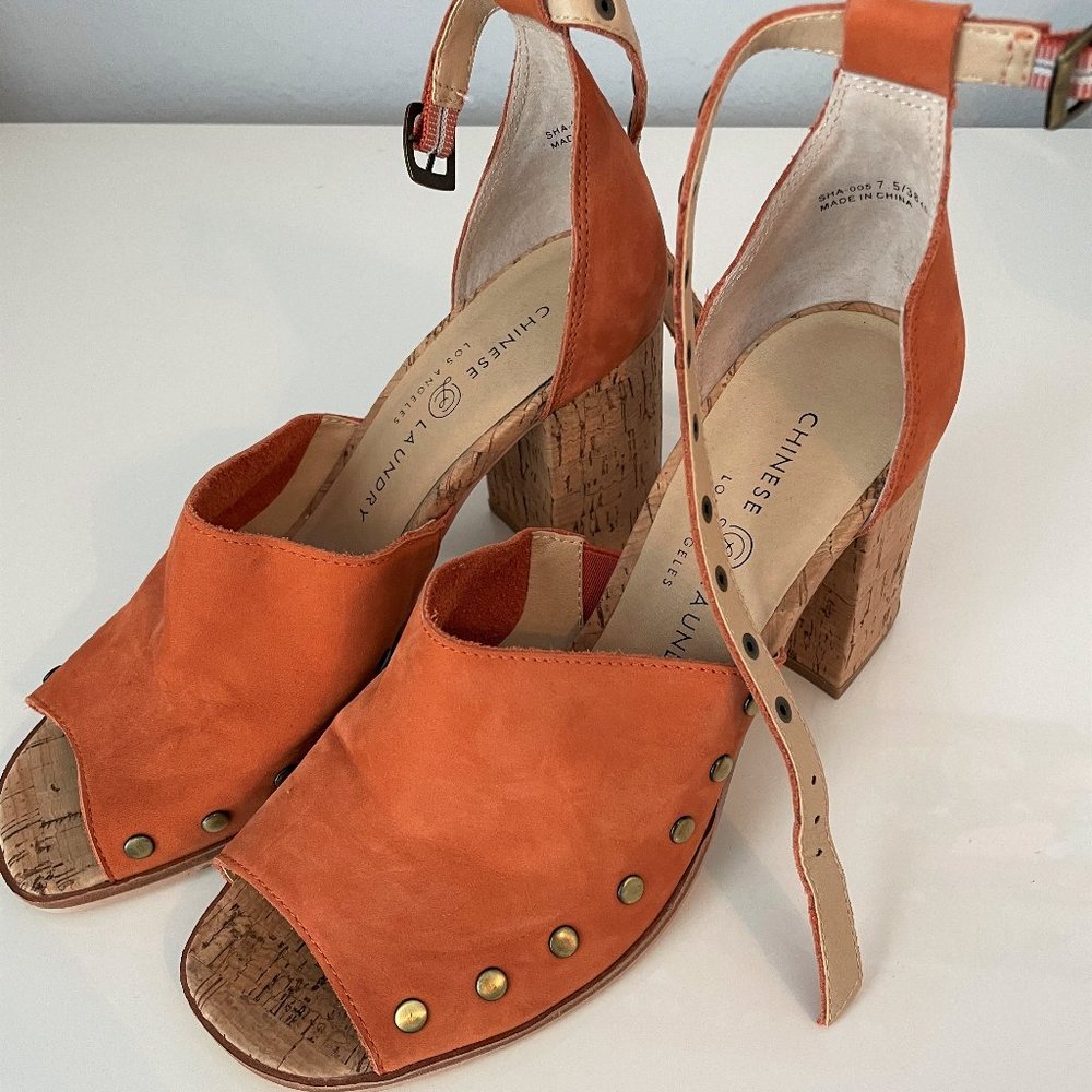 Studded Cork Heels